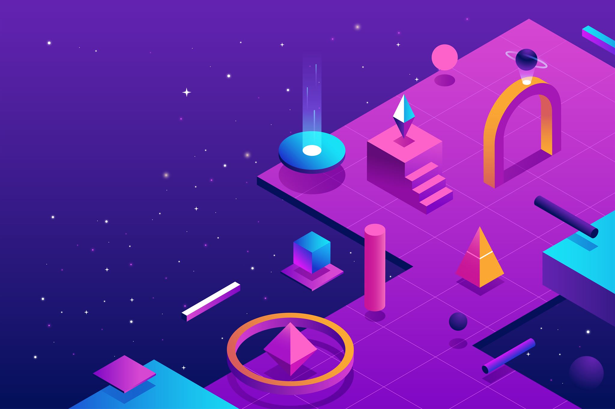 Geometric-shapes-in-space